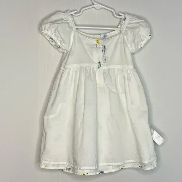 Janie And Jack The Posy Perfect Dress White Floral Seersucker Spring 2T - Picture 9 of 13